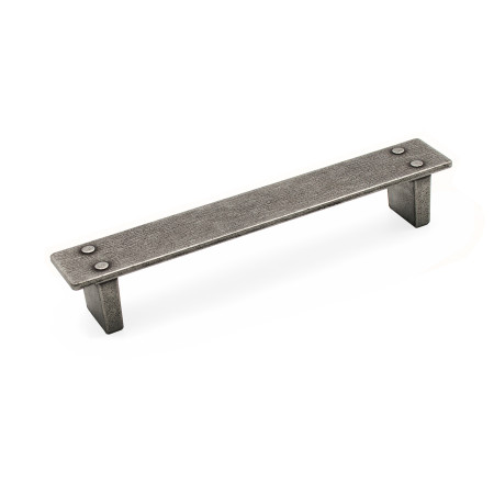 Ручка-скоба Bench, Матовое олово, 128/154 мм, Аутентик, Metakor, Бельгия